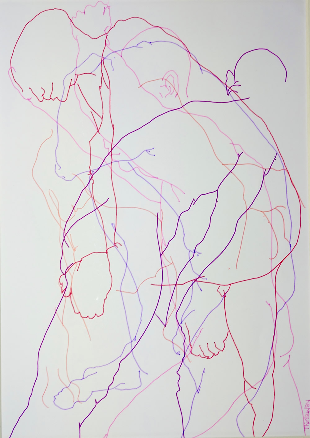 Chrissy Thirlaway, Blind Drawing 11th Feb, Pen on paper, 25x32cm