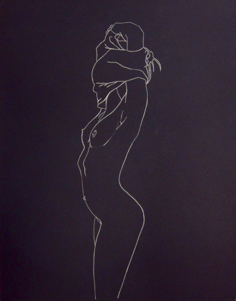 Chrissy Thirlaway, Dress-Undress 3, Pencil on paper, 20x15cm