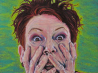Chrissy Thirlaway, Self Portrait, Pastel on paper, 42x60cm