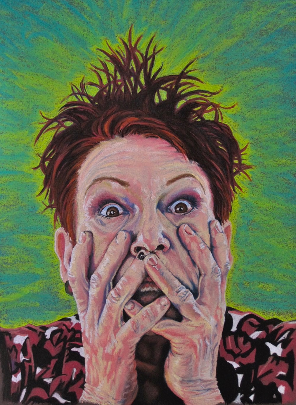 Chrissy Thirlaway, Self Portrait, Pastel on paper, 42x60cm